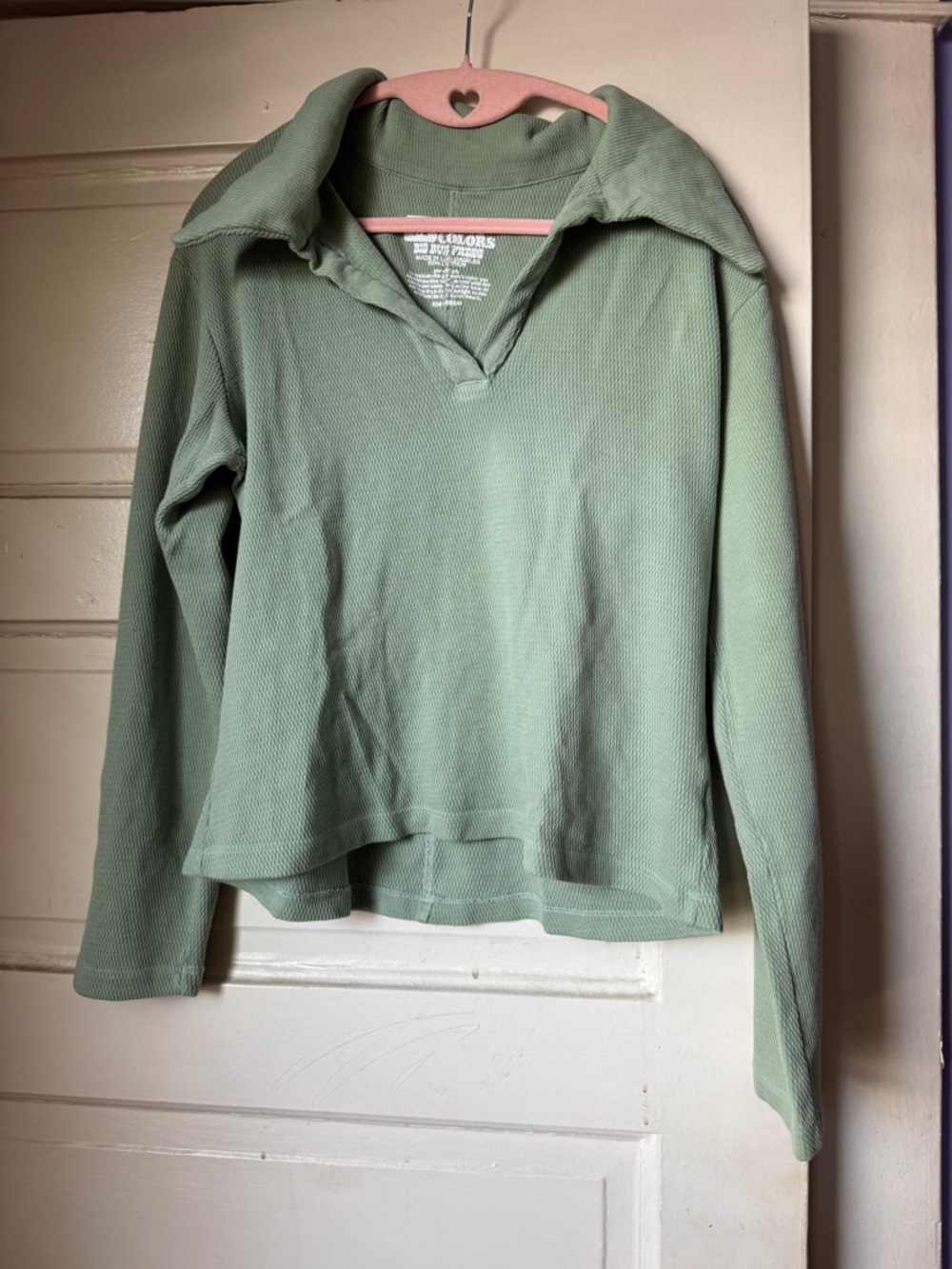 Big Bud Press Sage Green Long-Sleeve Fisherman Polo
